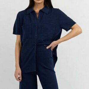 Dissh Button Up Knit Shirt